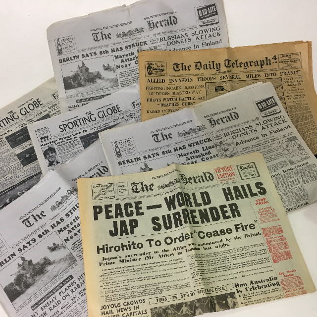 NEWSPAPER, Vintage 1940s Assorted